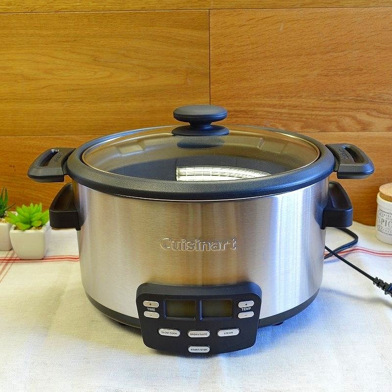 アルファエスパス米国楽天市場店のマルチクッカー 3.8L スロークッカー スチーマー クイジナート Cuisinart MSC-400 3-In-1 Cook Central 4-Quart Multi-Cooker: Slow Cooker, Brown/Saute, Steamer 家電｜アングル2