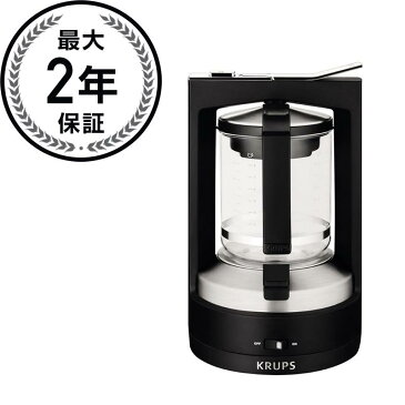 クルプス ブリューワーフィルターコーヒーメーカー 10カップ ブラック KRUPS KM4688 Moka Brewer Filter Coffee Maker, 10-Cup, Black 家電