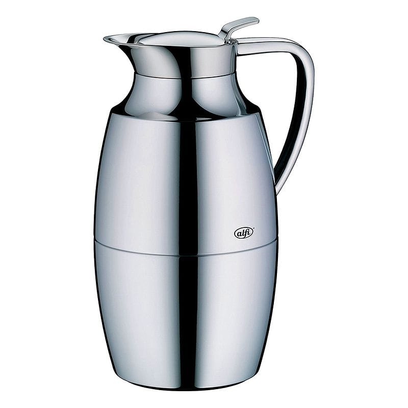 AtB pX JtF |bg @т 1.0L alfi Pallas Glass Vacuum Chrome Plated Brass Thermal Carafe for Hot and Cold Beverages, 1.0 L