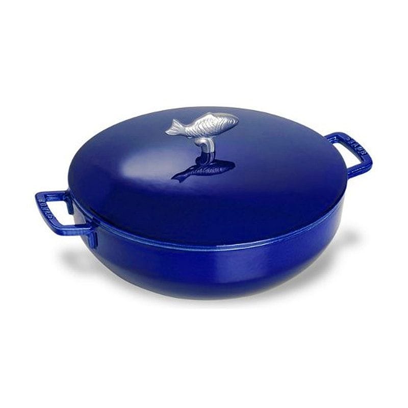 XgEu uCx[X|bg 4.7L _[Nu[ Staub Cast Iron 5-qt Bouillabaisse Pot - Dark Blue