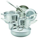 ブレビル サーマルクラッド ステンレス フライパン 鍋 10点セット Breville 10 Piece Thermal Pro Clad Cookware S...