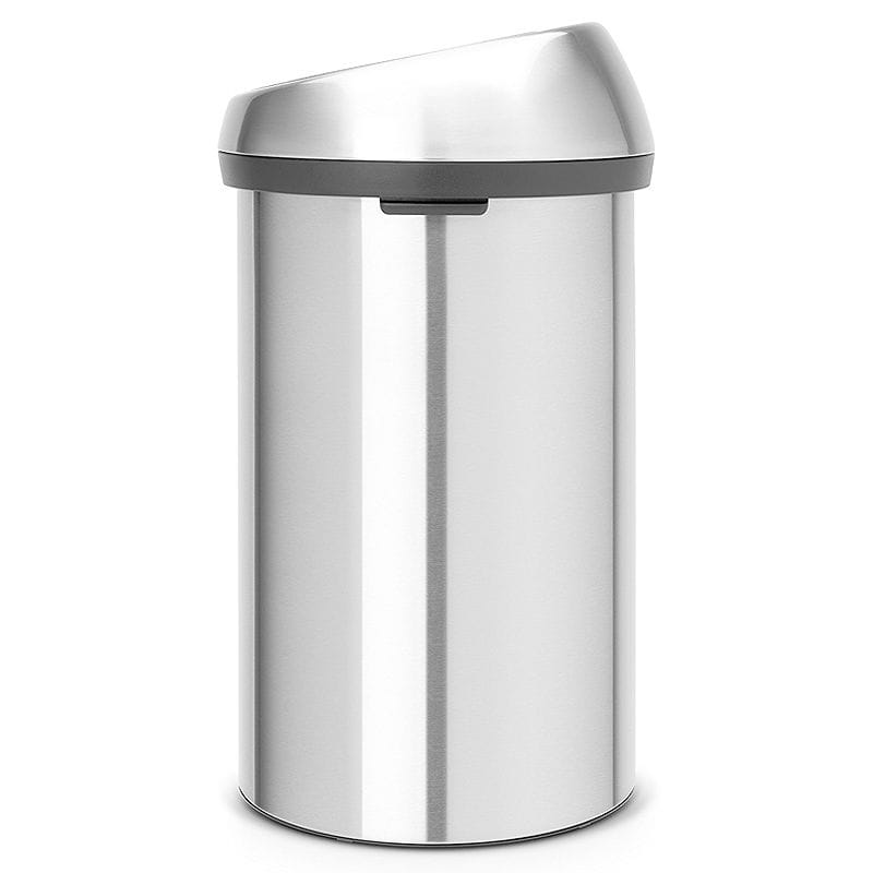 ブラバンシア ゴミ箱 60L ステンレス Brabantia Touch Trash Can 16 gallon/60 liter - Matte Steel Fingerprint-Proof, 484506【代引不可】