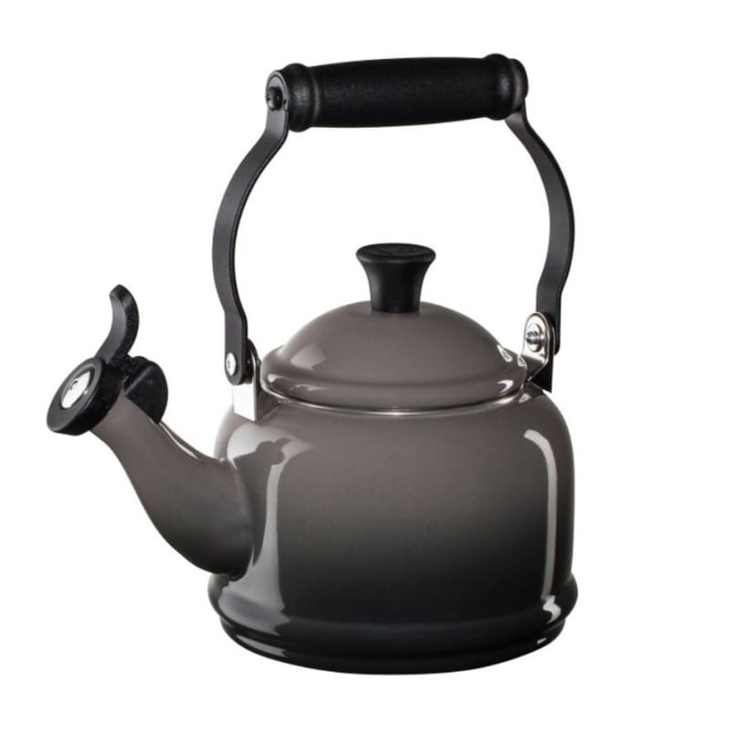 N[[ f~ JPg ₩ ICX^[ O[ 1.1L IHΉ Le Creuset Enamel-on-Steel Demi 1-1/4-Quart Teakettle Oyster