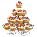 ウィルトン メタルデザートスタンド ケーキスタンド 4段 Wilton 307-826 Cupcakes’n More 23-Count 4-Tier Metal Dessert Stand