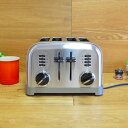 ポップアップトースター 4枚焼 クイジナート 焼き色6段階 ステンレス Cuisinart CPT-180 Metal Classic 4-Slice Toas...