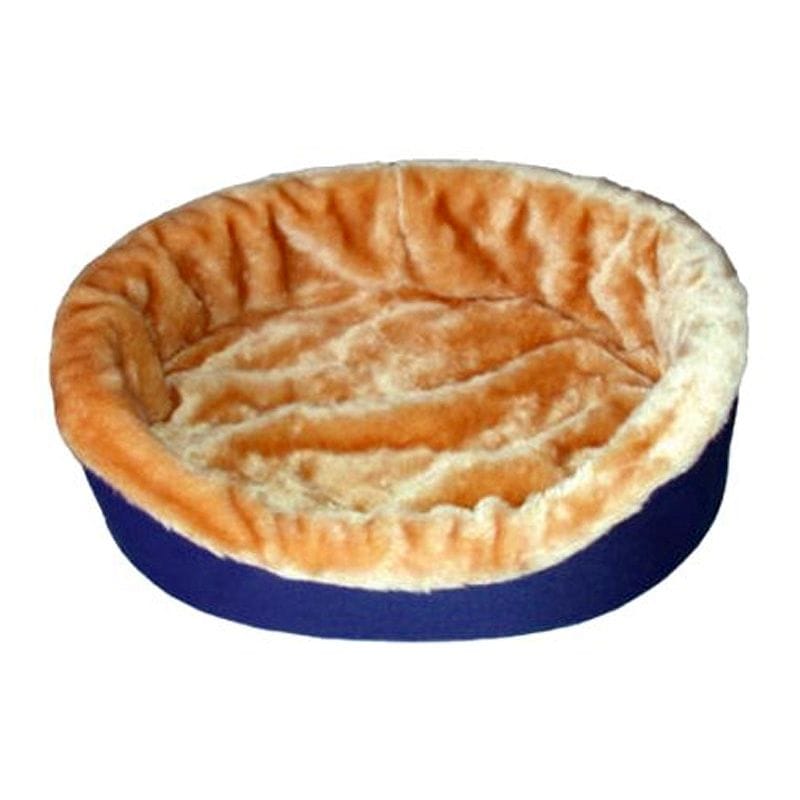 樂天商城 - カドラー ドッグベッドキング ペット 犬 アメリカ製 Dog Bed King USA Tan Plush Fur Dog Ortho Comfort Bed Navy