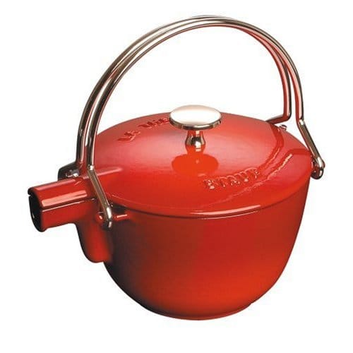 tX XgEu J(Pg) 0.95L (bh) Staub La Theiere Round Teapot Red