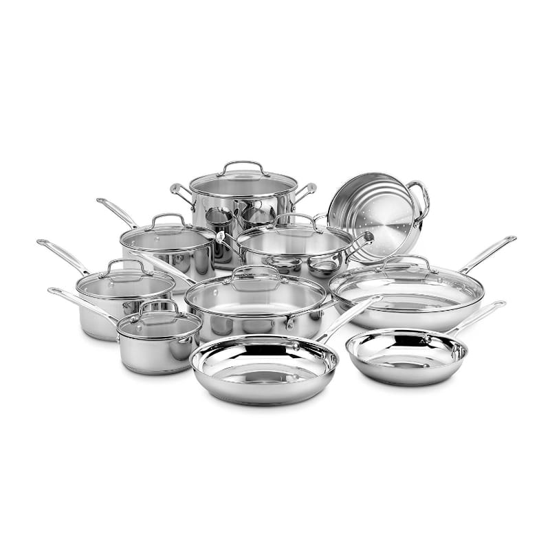  17_Zbg IHΉ NCWi[g XeX tCp Cuisinart 77-17N Chef's Classic Stainless 17-Piece Cookware Set