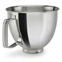 キッチンエイド スタンドミキサー用 ステンレスボウル 取っ手 ハンドル付 ミニ パーツ 部品 KitchenAid Polished Bowl with Handle KSM35SSFP