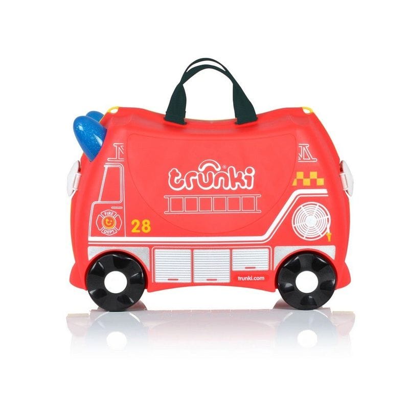 トランキ 子供用スーツケース 消防車 赤 レッド 乗って遊べる 座れる 機内持ち込み おもちゃ箱 Trunki The Original Ride-On Frank Suitcase, Red