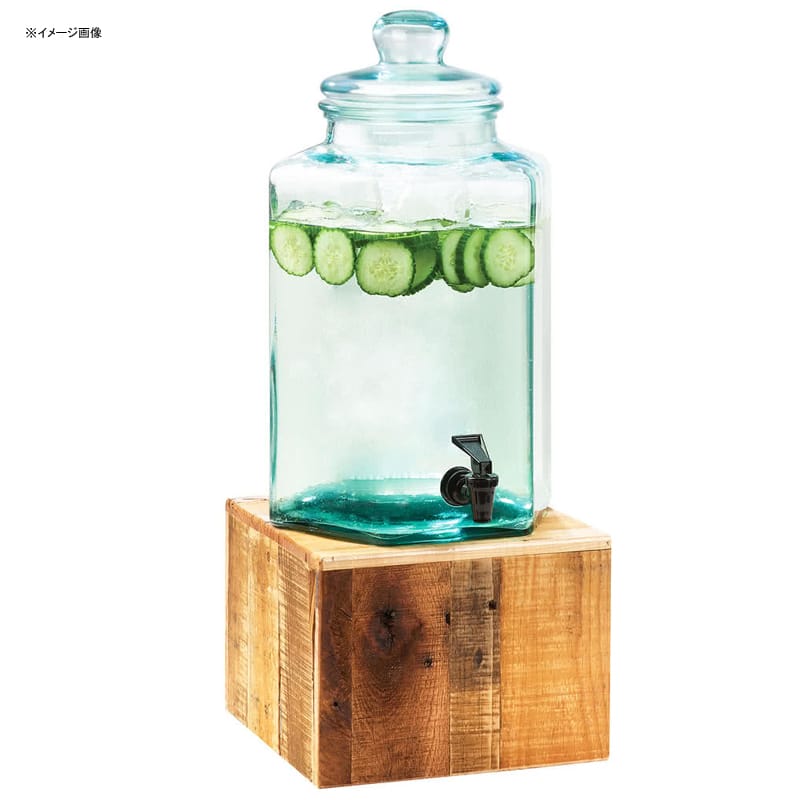 hNT[o[ re[W KX hNfBXyT[ 7.5L ؐx[X Xg JtF ze Cal-Mil 3422-2 2 Gallon Vintage Glass Beverage Dispenser with Wooden Base