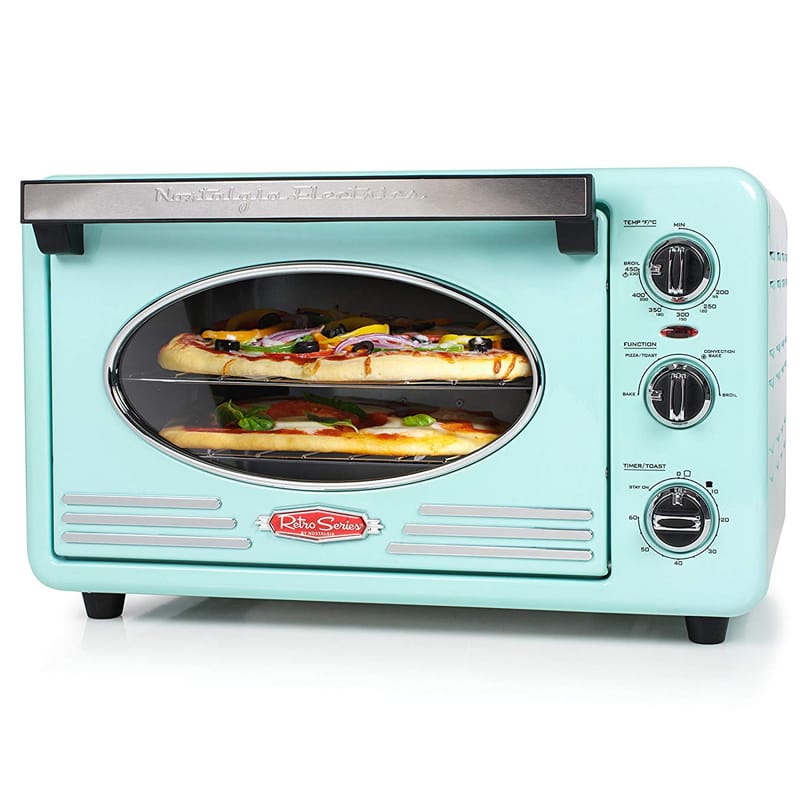 ノスタルジア レトロ コンベクション トースターオーブン Nostalgia RTOV220AQ Retro 12-Slice Convection Toaster Oven 家電