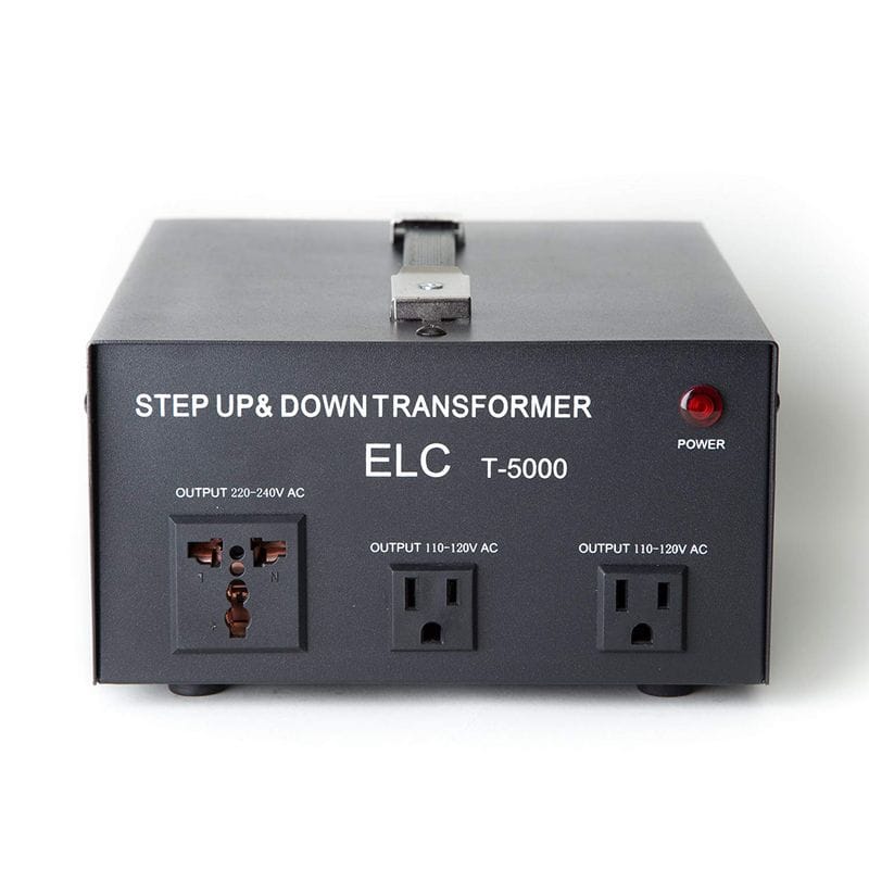 変圧器 アップトランス ダウントランス 5000Wまで 220-240V⇔110-120V ELC T-5000 5000-Watt Voltage Converter Transformer - Step Up/Down - 110V/220V - Circuit Breaker Protection 家電