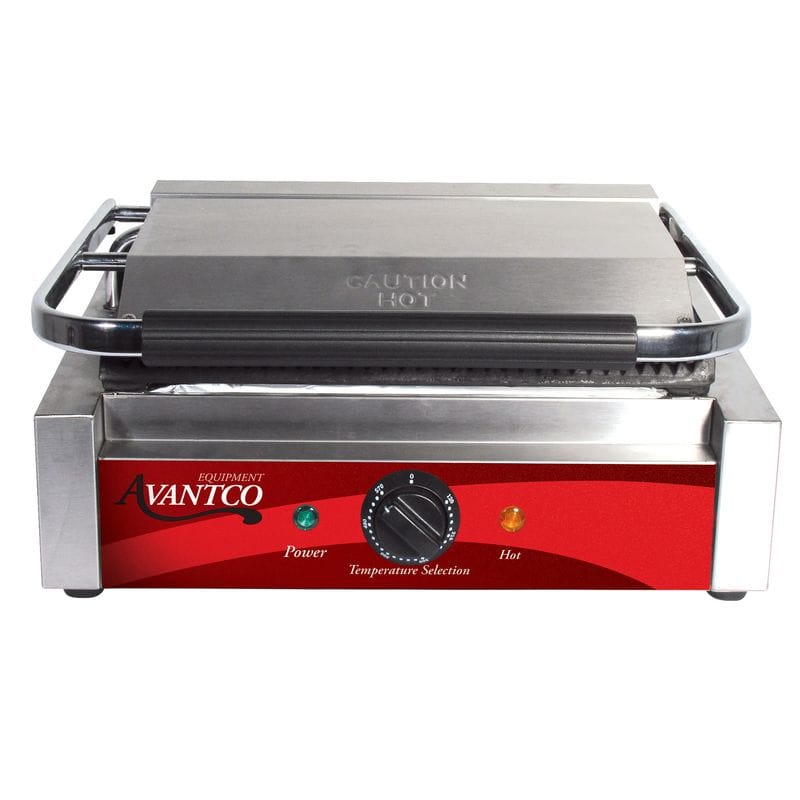 パニーニメーカー 業務品質 プロ仕様 プレス グリル Avantco P78 Commercial Panini Sandwich Grill with Grooved Plates 家電