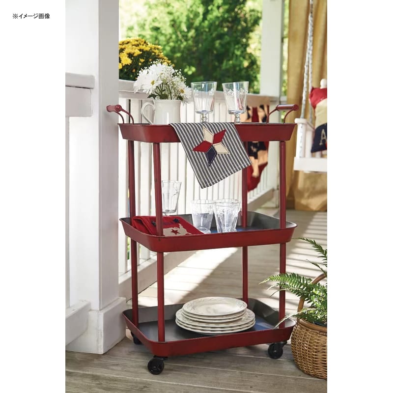 ワゴン レトロ アンティーク スチール バーカート 2段 Park Designs Bar Cart