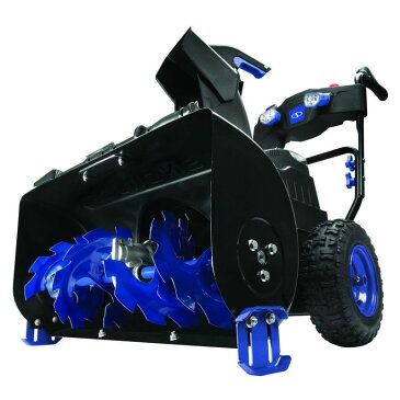 本格 コードレス 自走式 除雪機 雪かき機 充電式 Snow Joe ION8024-XRP 24-Inch 80 Volt 2x6 Ah Batteries Cordless Two Stage Snow Blower 4-Speed + Headlights 家電【代引不可】