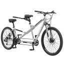 タンデム 自転車 二人乗り シュウィン グレー 26インチ S7962AZ Schwinn Twinn Tandem 26” Wheel Bicycle, Grey, One Frame Size 20”【組立要】