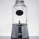 ドリンクサーバー ガラスドリンクディスペンサー 7.5L ボトルタグ メタルスタンド付 レストラン カフェ ホテル Acopa 2 Gallon Country Glass Beverage Dispenser with Chalkboard Sign and Metal Stand 553210025SKT