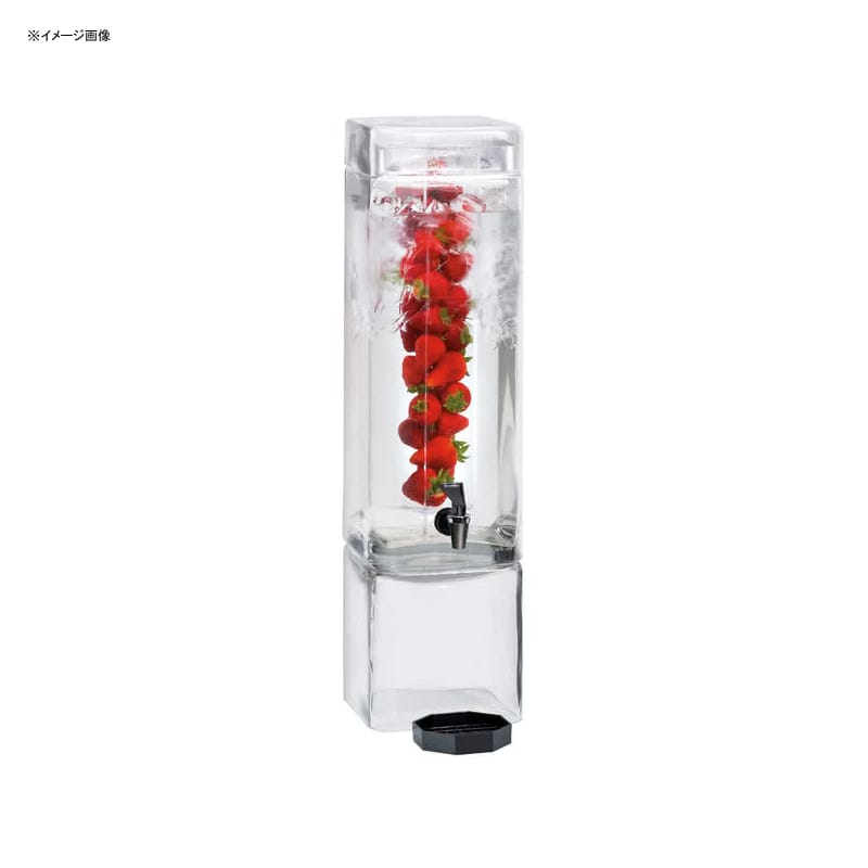 hNT[o[ XNGA^ KXhNfBXyT[ 11L Ct[U[t KXx[X Xg JtF ze Cal-Mil 1112-3INF 3 Gallon Square Glass Beverage Dispenser with Infusion Chamber 1112-3INF