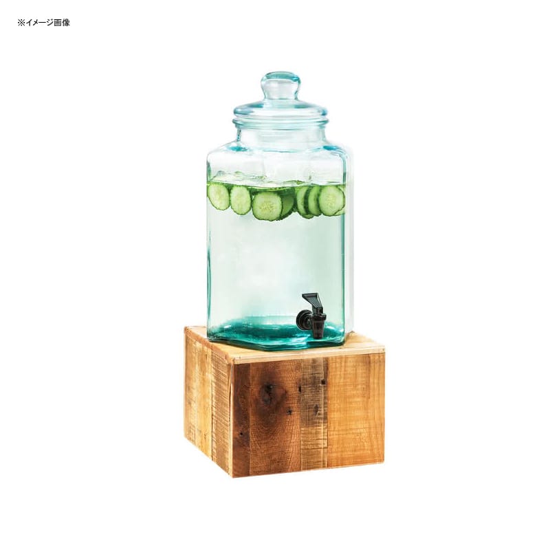 hNT[o[ KXhNfBXyT[ 7.5L ؐX^ht Xg JtF ze Cal-Mil 3422-2 2 Gallon Vintage Glass Beverage Dispenser with Wooden Base 21134222