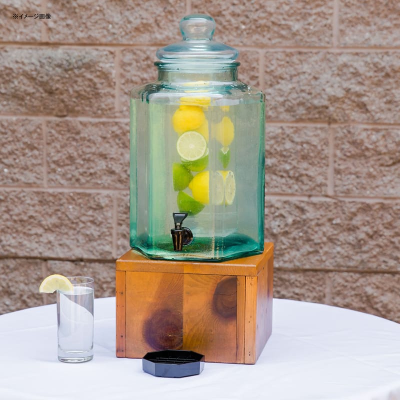 hNT[o[ KXhNfBXyT[ 7.5L Ct[U[ ؐX^ht Xg JtF ze Cal-Mil 3422-2INF 2 Gallon Vintage Glass Beverage Dispenser with Wooden Base and Infusion Chamber 21134222INF