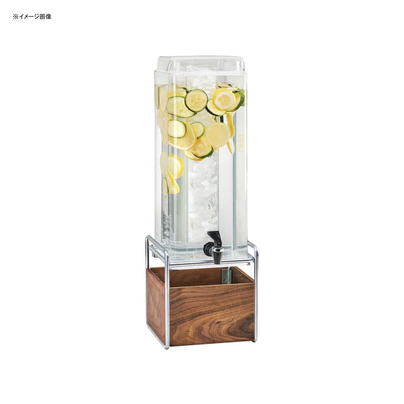 hNT[o[ XNGA^ hNfBXyT[ 11L Ct[U[ ؐX^ht Xg JtF ze Cal-Mil 3703-3INF-49 Mid-Century 3 Gallon Square Beverage Dispenser with Walnut and Chrome Base and Infusion Chamber 2113INF49