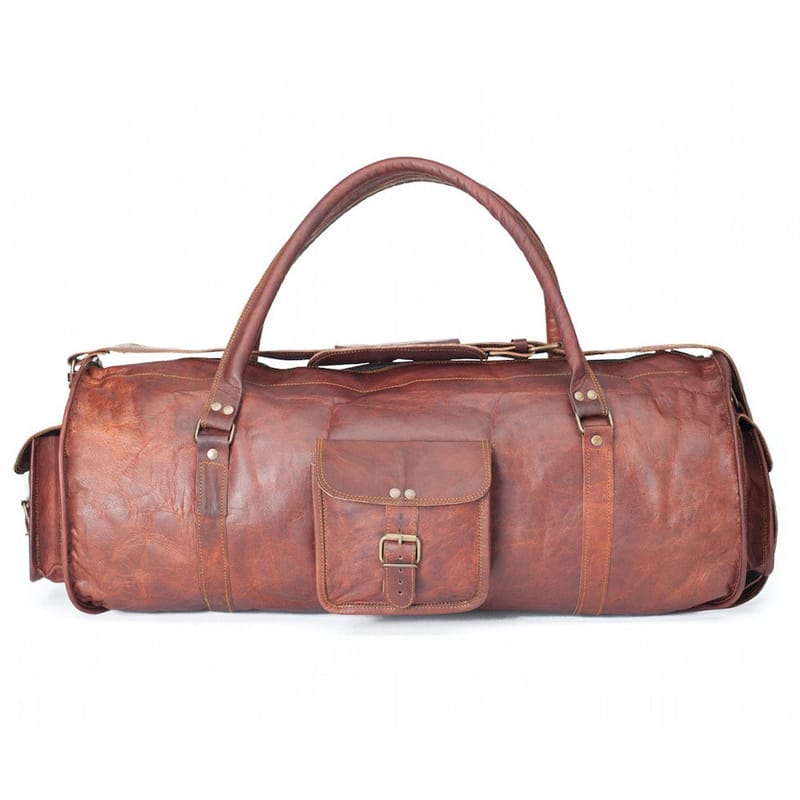 ボストンバッグ レザーダッフルバッグ ウィークエンドバッグ 本革 幅60cm ヤギ革 High On Leather LEATHER HOLDALL BAG 24"