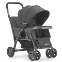 ベビーカー 双子用 バギー ジュービー タンデム 2人用 ストローラー 二人乗り JOOVY Caboose Too Graphite Stand-On Tandem Stroller