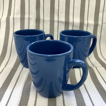 コレール マグカップ ダークブルー 3点セット 325ml Corelle Coffee Mug Blue Set Of 3