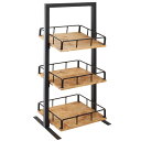 ディスプレイラック 3段 棚 什器 店舗 Cal-Mil 3494-3-99 Madera Three Tier Merchandiser