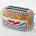 スメッグ ドルチェ＆ガッバーナ ポップアップトースター 4枚焼 イタリア製 Smeg Dolce & Gabbana 4-Slice Toaster TSF02DGUS 家電