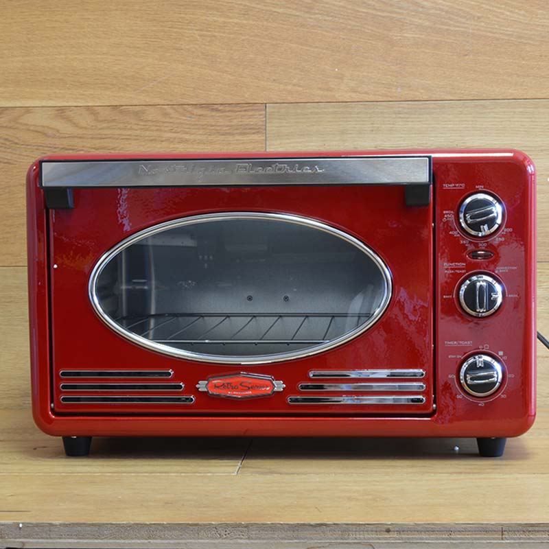 ノスタルジア コンベクショントースターオーブン レトロ Nostalgia RTOV2RR Retro Series 6-Slice Convection Toaster Oven 家電