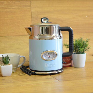 電気 ケトル ラッセルホブス レトロスタイル 温度計付 ヤカン キッチン Russell Hobbs Retro Style 1.7L Electric Kettle KE5550 家電