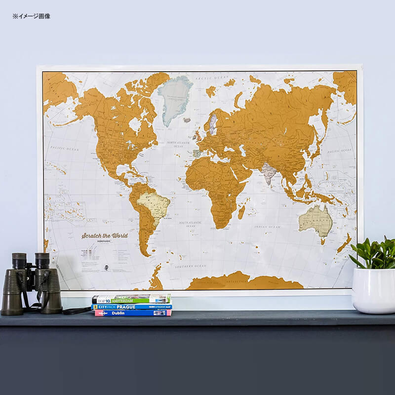世界地図 ポスター メルカトル図法 ワールドマップ 84×58 アメリカ Maps International Scratch the World Travel Map Scratch Off World Map Poster 2