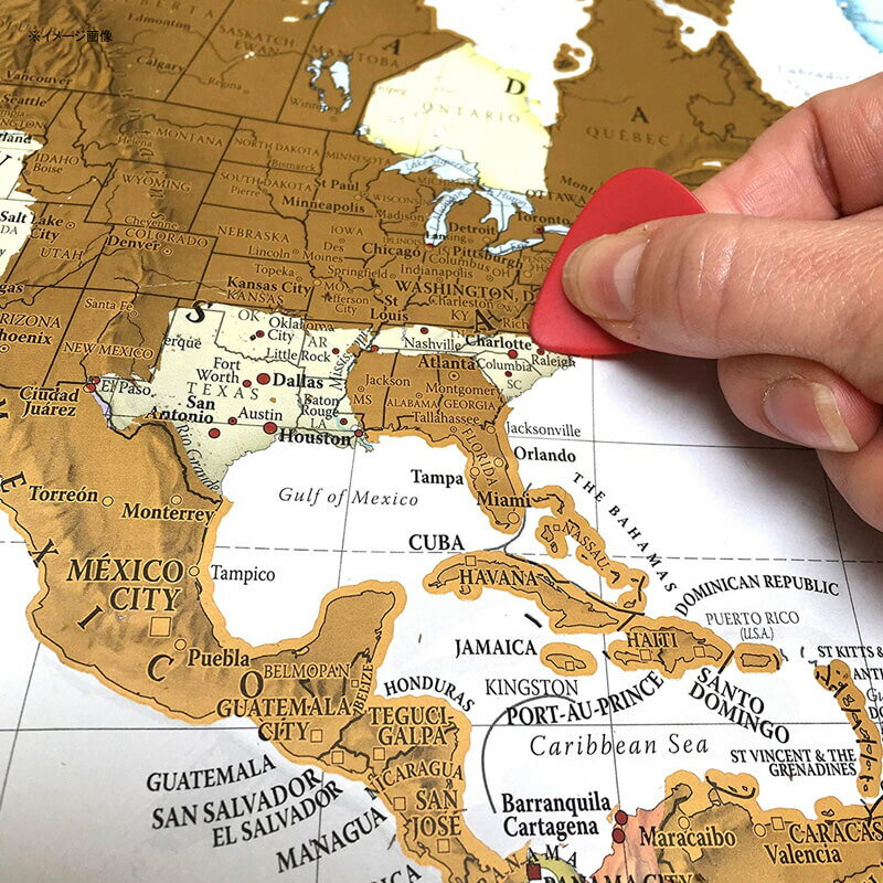 世界地図 ポスター メルカトル図法 ワールドマップ 84×58 アメリカ Maps International Scratch the World Travel Map Scratch Off World Map Poster 3
