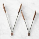 トング 2個セット ウォールナット ウォルナット ステンレス ハンドルロック ウイリアムズ ソノマ Williams Sonoma Tongs, Walnut, Set of 2