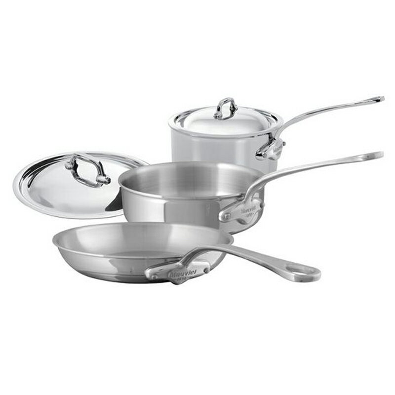 ムヴィエール モービル フライパン 鍋 5点セット ステンレス 5層 IH対応 ムビエル モビエル モヴィエル フランス Mauviel 1830 520020...