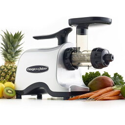 スロージューサー ツインギア シルバー オメガ Omega Juicer TWN30S Twin Masticating Juicer with Stainless Steel Gears and Low Speed, 150-Watt, Silver 家電