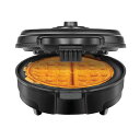 家庭用 ワッフルメーカー 4枚焼 直径15cm ラウンド型 焼き色調節 生地漏れ防止 Chefman Waffle Maker Round Belgian Waffle-Iron 家電