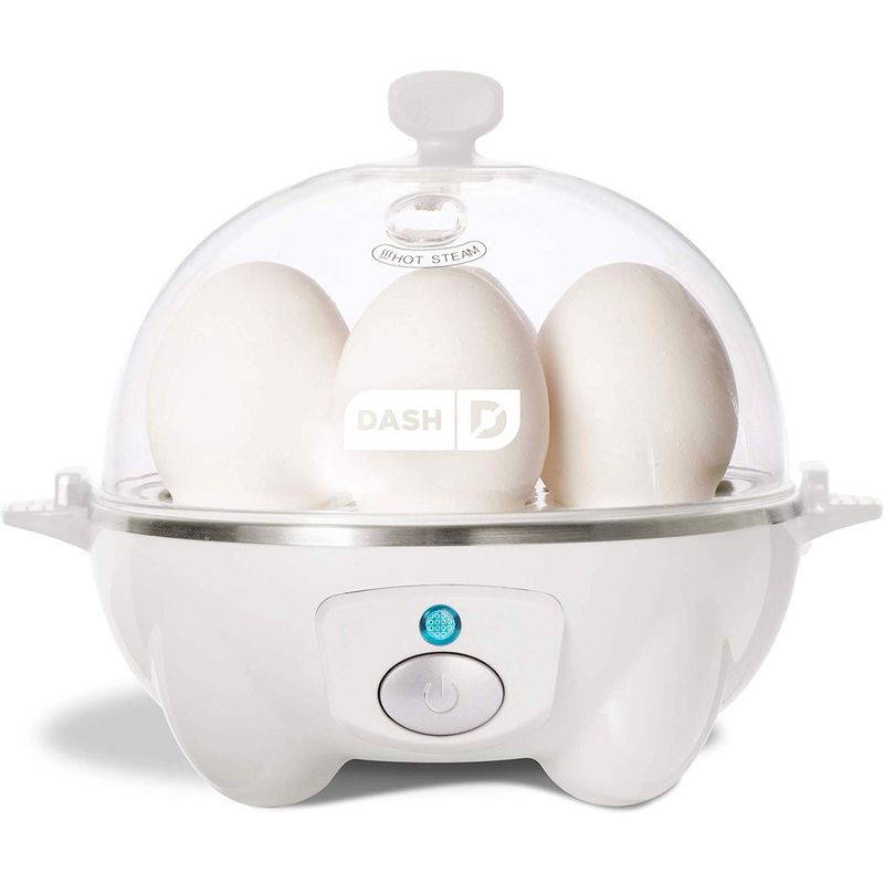 エッグクッカー ゆで卵 最大6個 ポーチドエッグ スクランブルエッグ オムレツ ダッシュ Dash Rapid Egg Cooker: 6 Egg Capacity Electric Egg Cooker for Hard Boiled Eggs, Poached Eggs, Scrambled Eggs, or Omelets with Auto Shut Off Feature 家電