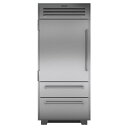 サブゼロ 冷蔵庫 自動製氷機 ビルトイン 640L ステンレス 幅91cm Sub-Zero Built-In Bottom Freezer Refrigerator with Air Purification System, Water Filter, Automatic Ice Maker PRO3650LH 家電