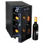 ワインセラー 最大8本 二重ガラスドア デジタルディスプレイ 温度調節 静音 Koolatron 8 Bottle Single Zone Countertop Wine Cooler WC08, Black 家電