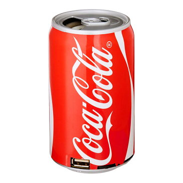 コカコーラ 缶型 充電式 ポータブル Bluetoothスピーカー ラジオ付き Coca-Cola Can Bluetooth Speaker, with FM Radio, Micro SD Card, USB, Aux Capabilities, 400mAh Polymer Battery, USB Charging Cable and Audio Cord Included