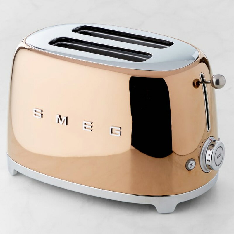 トースター 2枚焼 スメッグ ウイリアムズ・ソノマ 銅 カッパー コッパー Williams-Sonoma Smeg 2-Slice Toaster, Copper TSF01RGUS 家電