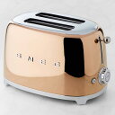 トースター 2枚焼 スメッグ ウイリアムズ・ソノマ 銅 カッパー コッパー Williams-Sonoma Smeg 2-Slice Toaster, Copp...