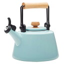 笛吹きケトル やかん 1.4L IH対応 エナメル ホーロー 木製ハンドル レイチェル・レイ Rachael Ray 47760 1.5-Qt Enamel on Steel Teakettle, Quart, Light Blue Shimmer(3)