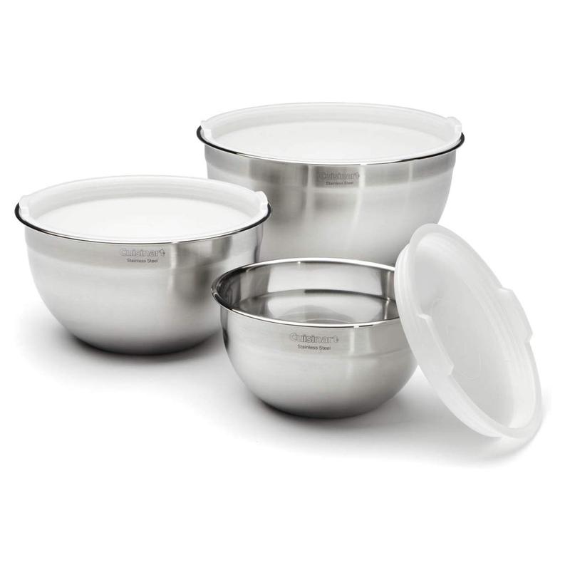 XeX{E 3TCY Zbg t^t {[ NCWi[g Cuisinart CTG-00-SMB Stainless Steel Mixing Bowls with Lids, Set of 3