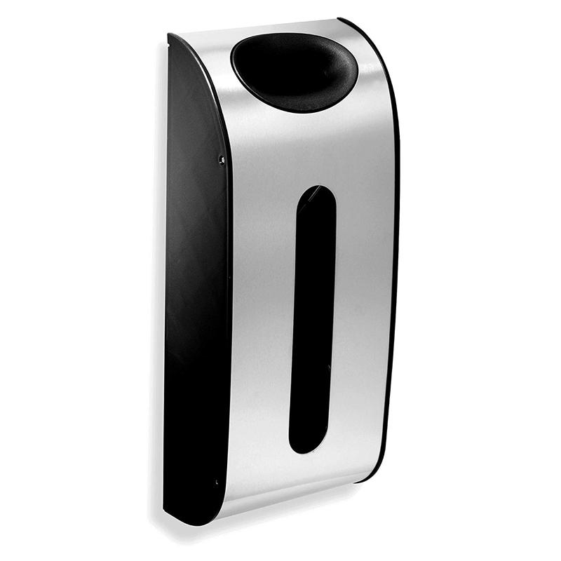 rj[ fBXyT[ P[X ő30 XeX W X[p[ Vvq[} simplehuman Wall Mount Grocery Bag Dispenser, Brushed Stainless Steel