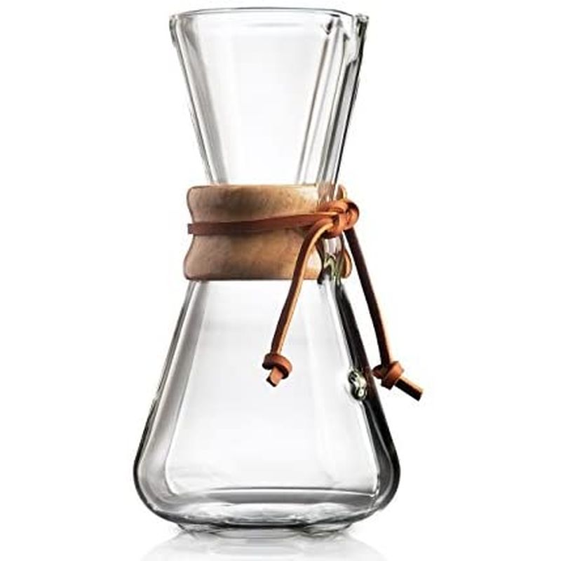 PbNX nhu[V[Y R[q[[J[  nhCh nhuE KX Ebh  Chemex HANDBLOWN SERIES Wood Collar Glass Coffee Maker