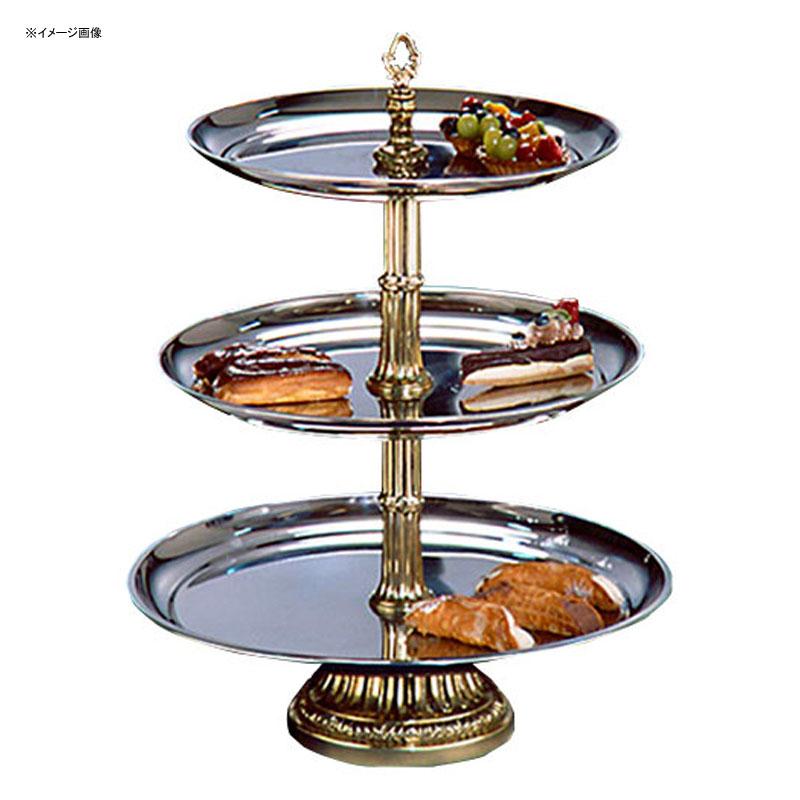 fBXvCX^h ی^ 3i a51cm XeX T[rOgC JtF Xg oCLO rbtF Apex CLA21-1814-G Classic Series Three Tier Food Tray with Gold Column 134CLA20181G